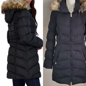 Laundry by Shelli Segal Women’s DOWN Black Long Puffer Coat  Size M